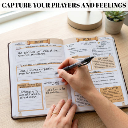 Bible Study Guide – All 66 Books of the Bible | Premium PU Leather Cover with Gold Foil Stamping