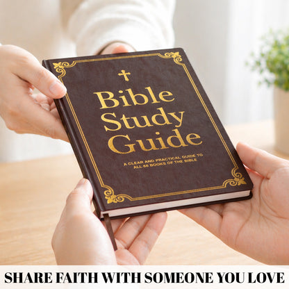 Bible Study Guide – All 66 Books of the Bible | Premium PU Leather Cover with Gold Foil Stamping
