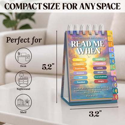 180 Bible Verses Flipbook – 12 Color Coded Emotions - Sunset Edition