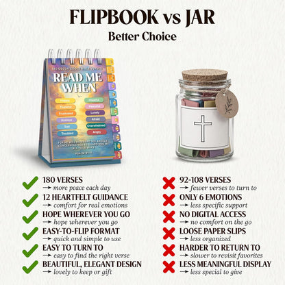 180 Bible Verses Flipbook – 12 Color Coded Emotions - Sunset Edition
